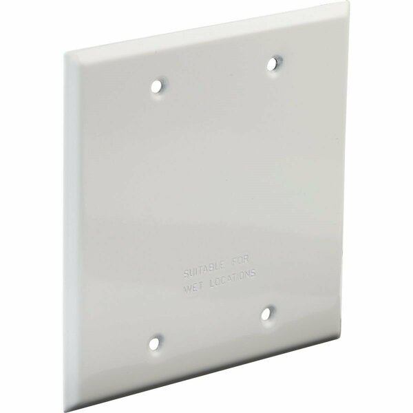 Bell Electrical Box Cover, 2 Gang, Aluminum, Blank/Flat 5175-1